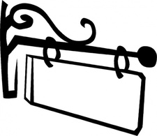 Old Hanging Sign clip art