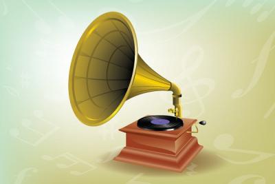 Old Record Player Vector Thumbnail