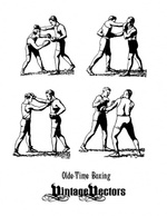 Olde-Time Boxers in Classic Boxing Stances, Punching Thumbnail