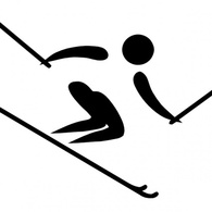 Olympic Sports Alpine Skiing Pictogram clip art