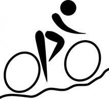 Olympic Sports Cycling Mountain Biking Pictogram clip art