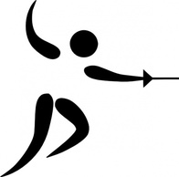 Olympic Sports Fencing Pictogram clip art