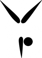 Olympic Sports Gymnastics Artistic Pictogram clip art