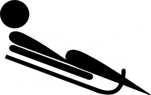 Olympic Sports Luge Pictogram clip art Thumbnail