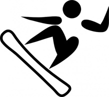 Olympic Sports Snowboarding Pictogram clip art Thumbnail