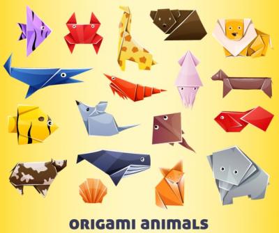 Origami Animals Vector Thumbnail
