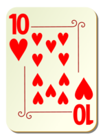 Ornamental deck: 10 of hearts