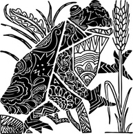 Ornate Frog clip art