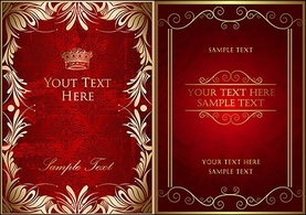 Ornate gold-colored lace border vector Thumbnail