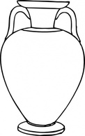 Outline Greek Amphora clip art Thumbnail