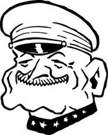 Outline Man Military Lineart Smiling Admiral Coontz Thumbnail