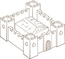 Outline Map Symbols Rpg Game Playing Role Fortress