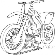 Outline Motorcycle Lift clip art Thumbnail