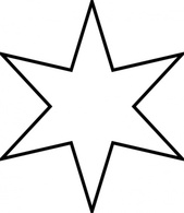 Outline Star White Stars Estrella Six Hollow Hexa Thumbnail