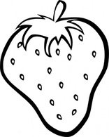 Outline Strawberry clip art