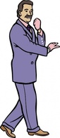 Packardjennings Karate Guy In A Fashionable Purple Suit W Gloves clip art Thumbnail