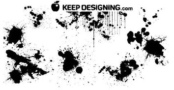 Paint black splatters free vector Thumbnail