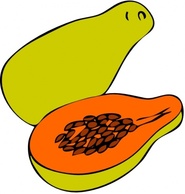 Papaya clip art Thumbnail