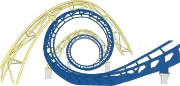 Park Outline Ride Roller Cartoon Free Coaster Tracks Swirly Track Dizzy Rollercoaster Hilusinations Coasters Thumbnail