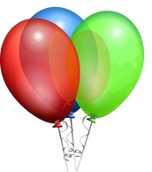 Party Helium Balloons clip art Thumbnail