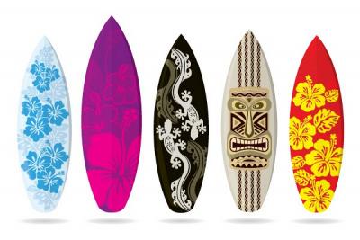 Patterned Surfboards Vector Thumbnail