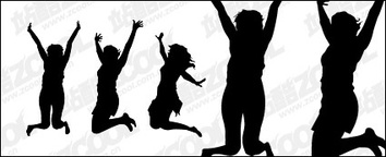 People beat silhouette vector material Thumbnail