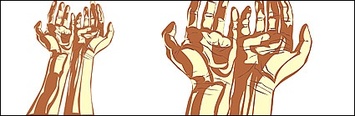 People hands vector material