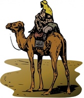 Person Riding Camel clip art Thumbnail