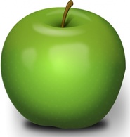 Photorealistic Green Apple clip art