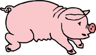 Piggie Pig clip art Thumbnail