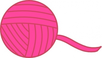 Pink Ball Of Yarn clip art Thumbnail