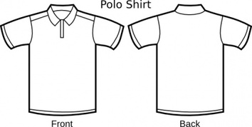 Polo Shirt Template clip art Thumbnail