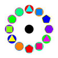 Polygons In Circles Rainbow