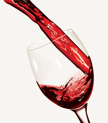Pouring Red Wine Glass Vector Thumbnail