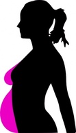 Pregnancy Silhouet clip art Thumbnail