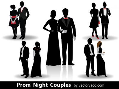 Prom Night Couples Silhouettes Thumbnail