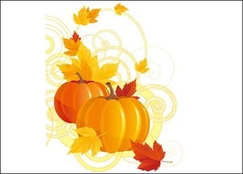 Pumpkin Maple Leaf Vector