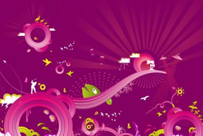 Purple Abstract Vector Background Thumbnail
