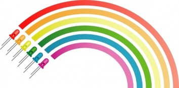 Rainbow From Light Emitting Diodes clip art Thumbnail
