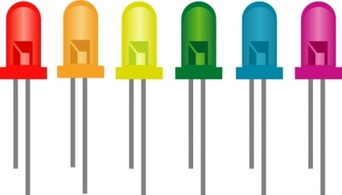 Rainbow Of Light Emitting Diodes clip art