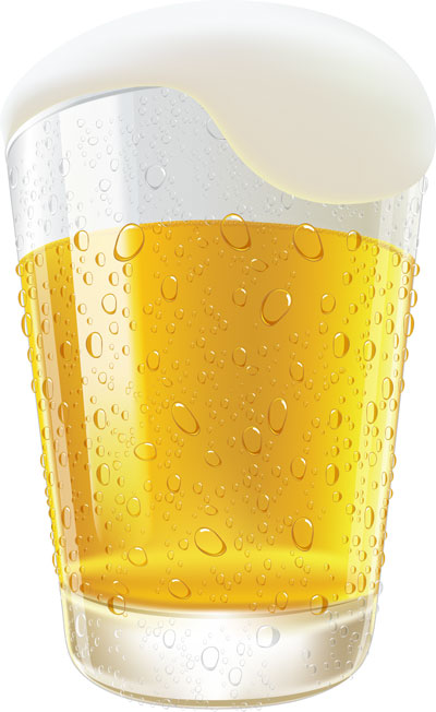 Realistic Beer Glass Vector Thumbnail