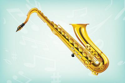 Realistic Saxophone Vector Thumbnail