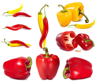 Realistic Vector Peppers Thumbnail