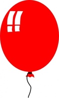 Red Baloon Helium Party clip art Thumbnail