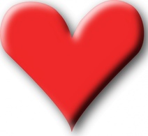 Red Heart Valentine clip art