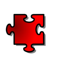 Red Jigsaw piece 11