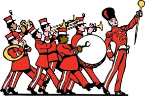 Red Music Cartoon Uniform Playing Marching Band Bands Thumbnail