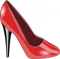 Red Patent Leather Shoe clip art Thumbnail