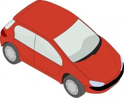 Red Peugeot clip art Thumbnail