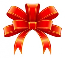 Red ribbon for christmas gift decoration